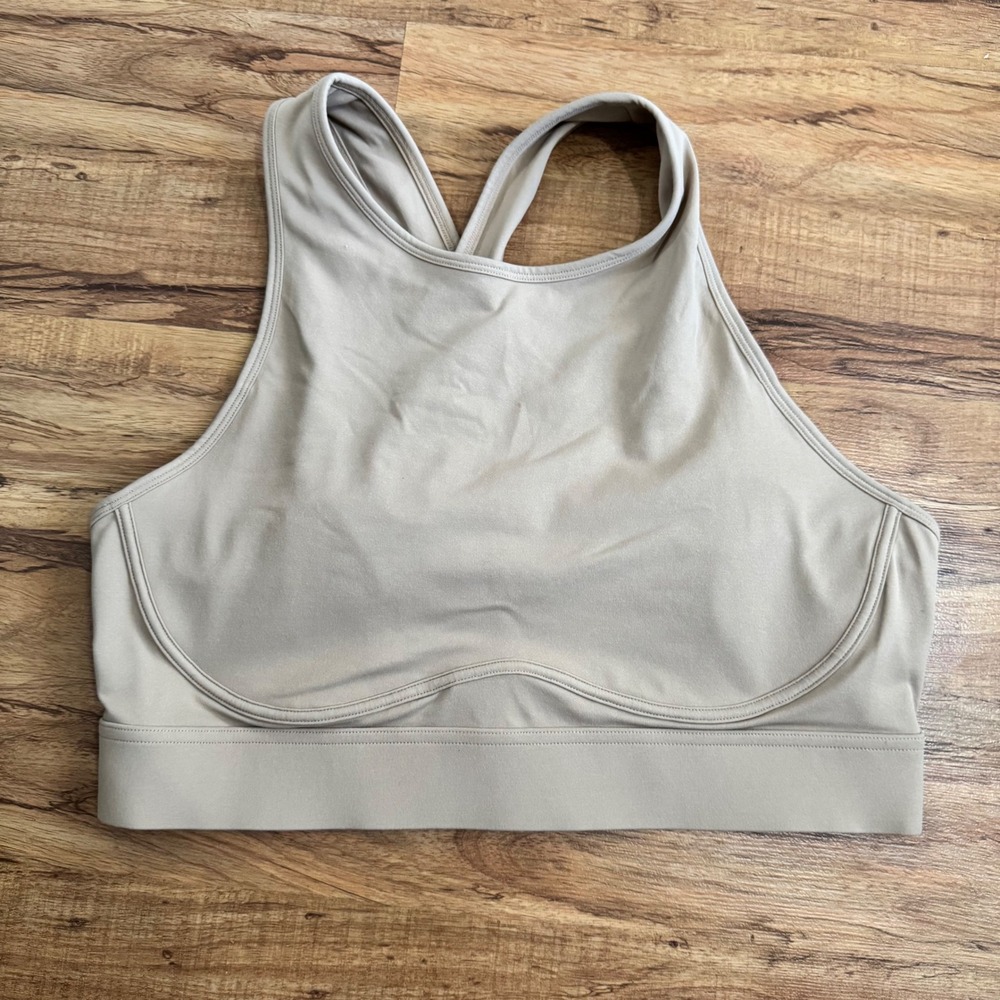 Fabletics‎ Tan High Neck Cross Back Sports Bra XXL BA2045253-2130-17070